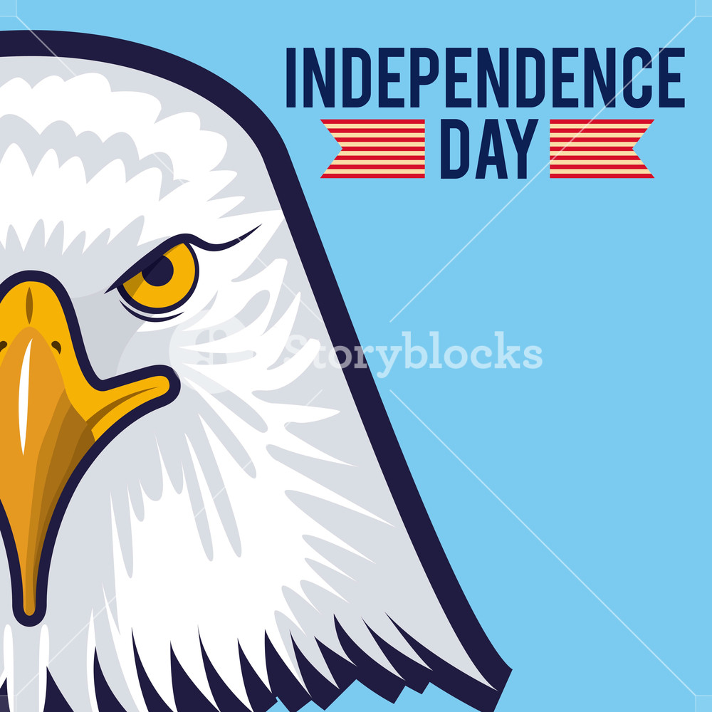 1000x1000 Independence Day America Half Eagle Face Celebration Date Vector