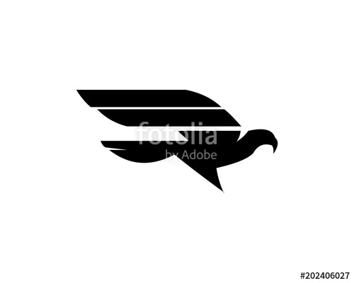 500x400 Bird Eagle Falcon Animal Feather Vector Logo Stock Image