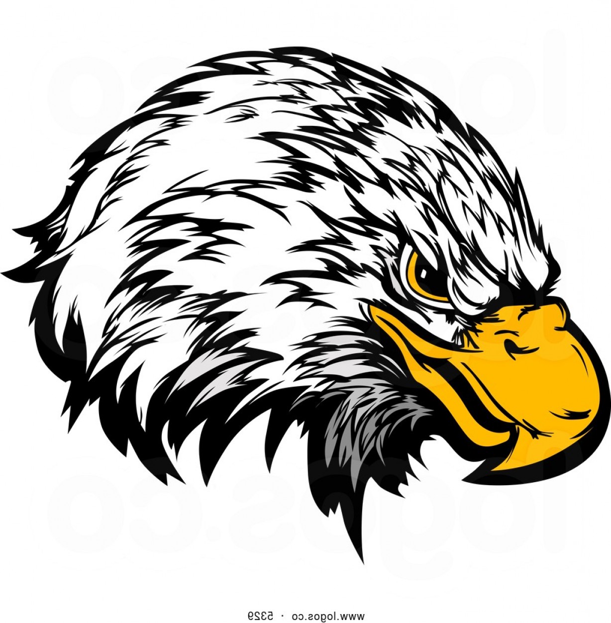 1228x1252 Hawk Head Clipart Royalty Free Vector Of A Logo Fierce Bald Eagle