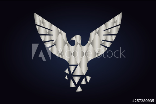 Polygonal Silhouette Of A Bird Silver Triangles Silver Wild Bird 500x334 Polygonal Silhouette Of A Bird Silver Triangles Silver Wild Bird