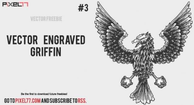 Weekly Freebie Vector Engraved Griffin With Front View Eagle 626x339 Weekly Freebie Vector Engraved Griffin With Front View Eagle