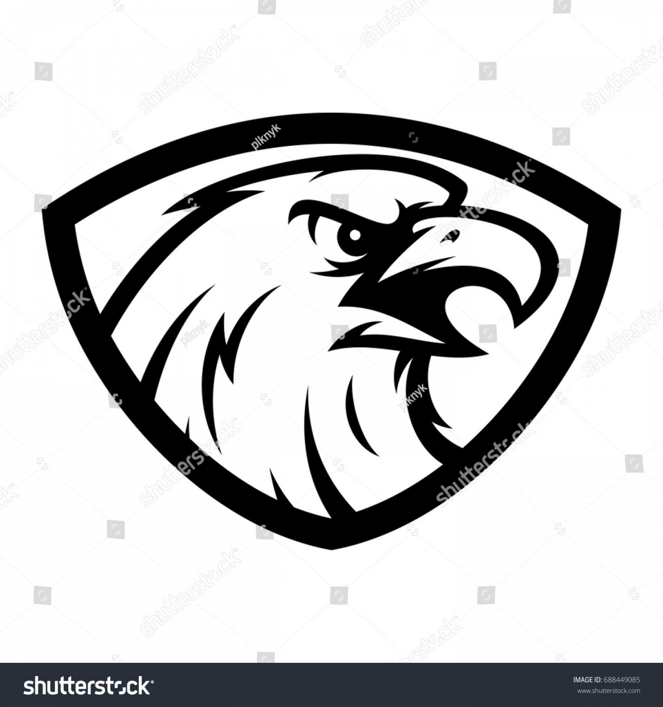 2160x2304 Eagle Head Black White Vector Logo Geekchicpro