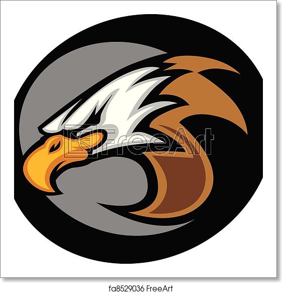 561x581 Eagle Mascot Head Vector Graphic Il Art Print Home Decor Wall Art