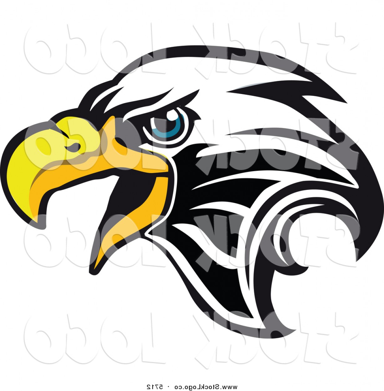 1228x1252 Vector Clipart Of A Bald Eagle Head Logo