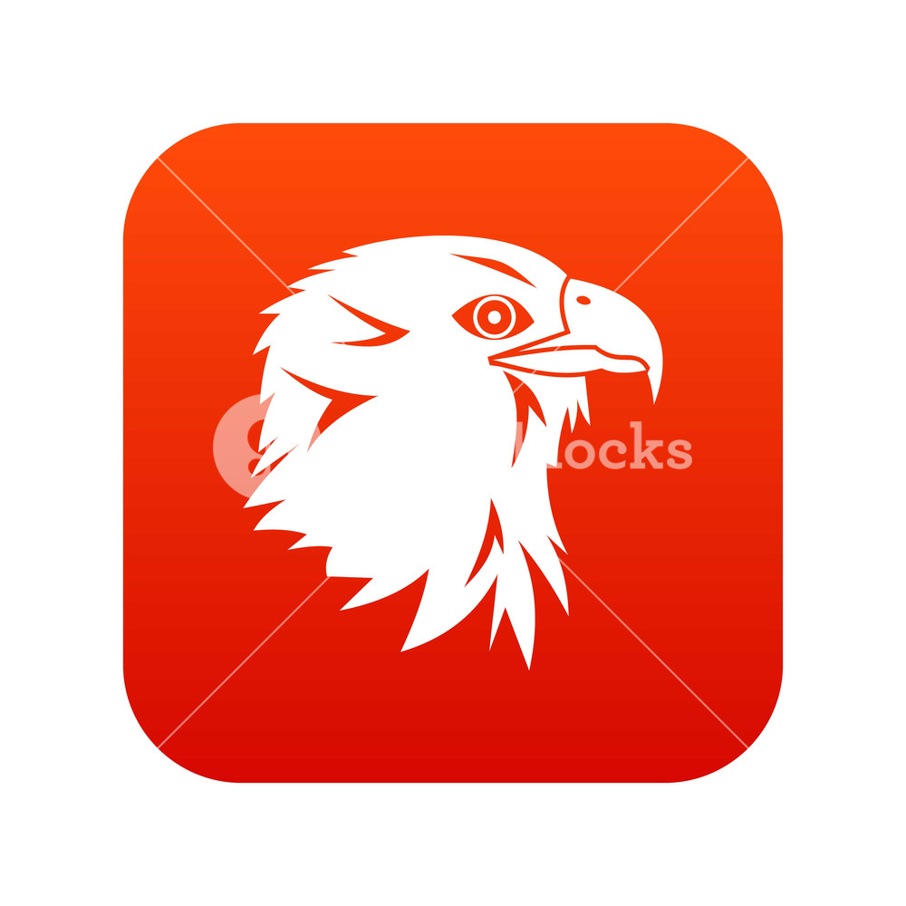 Eagle Icon Digital Red For Any Design Isolated On White Vector 1000x1000 Eagle Icon Digital Red For Any Design Isolated On White Vector