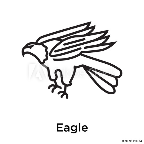 Eagle Icon Vector Sign And Symbol Isolated On White Background 500x500 Eagle Icon Vector Sign And Symbol Isolated On White Background