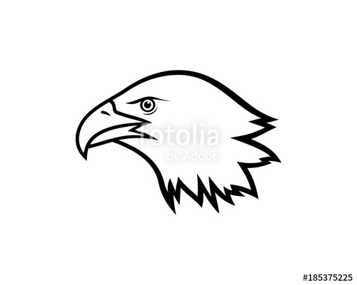 Simple Line Art Bird Eagle Head Illustration Vector Logo Animal 500x400 Simple Line Art Bird Eagle Head Illustration Vector Logo Animal