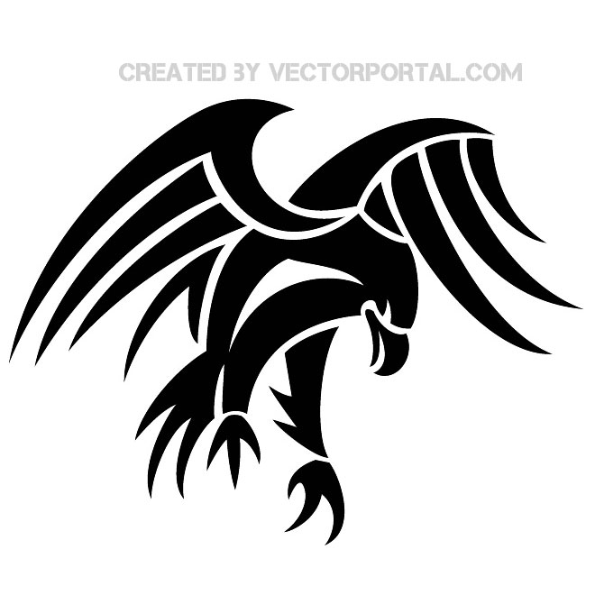 Tribal Eagle Vector Clip Art 660x660 Tribal Eagle Vector Clip Art