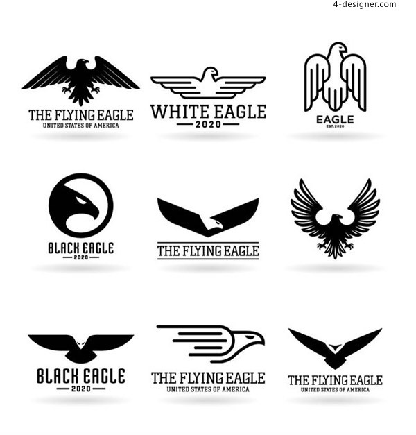 Designer Black Eagle Logo Vector 600x627 Designer Black Eagle Logo Vector