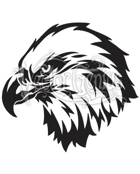 468x580 Noble Iconic Bald Eagle Logo