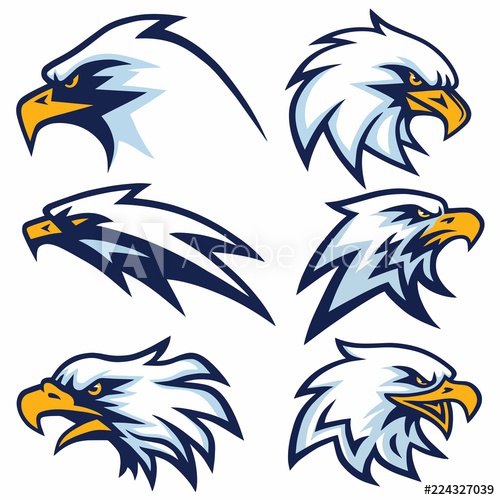 Set Of Eagle Logo Vector Design 500x500 Set Of Eagle Logo Vector Design
