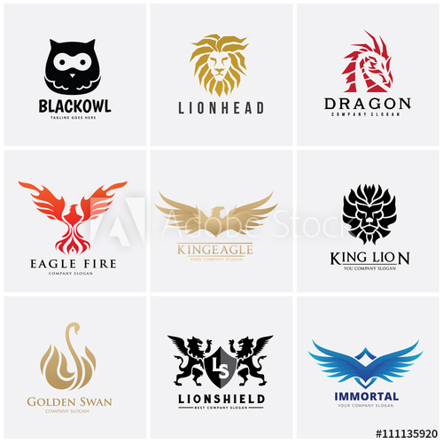 Animal Logo Collection,eagle Logo Set,bird Logo,phoenix Logo 500x500 Animal Logo Collection,eagle Logo Set,bird Logo,phoenix Logo
