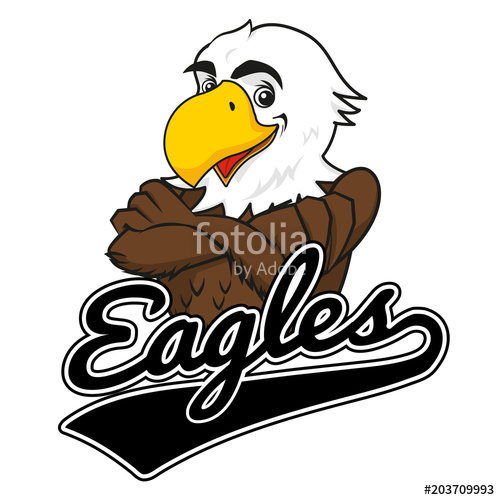 500x500 Eagle Mascot With Baseball Logo Stock Image And Royalty Free