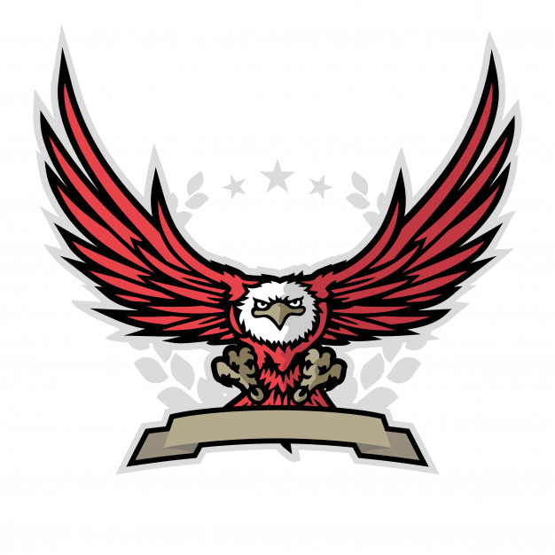 626x626 Flying Eagle Mascot Vector Front View Vector Premium Download
