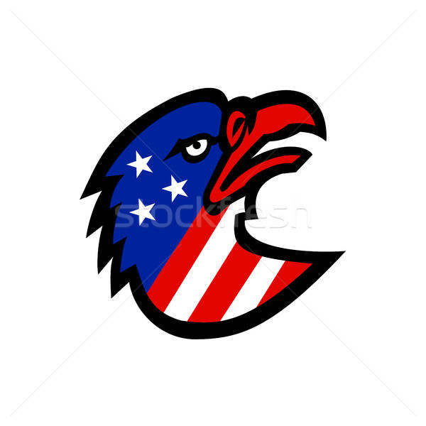 600x600 American Flag Inside Eagle Mascot Vector Illustration Aloysius