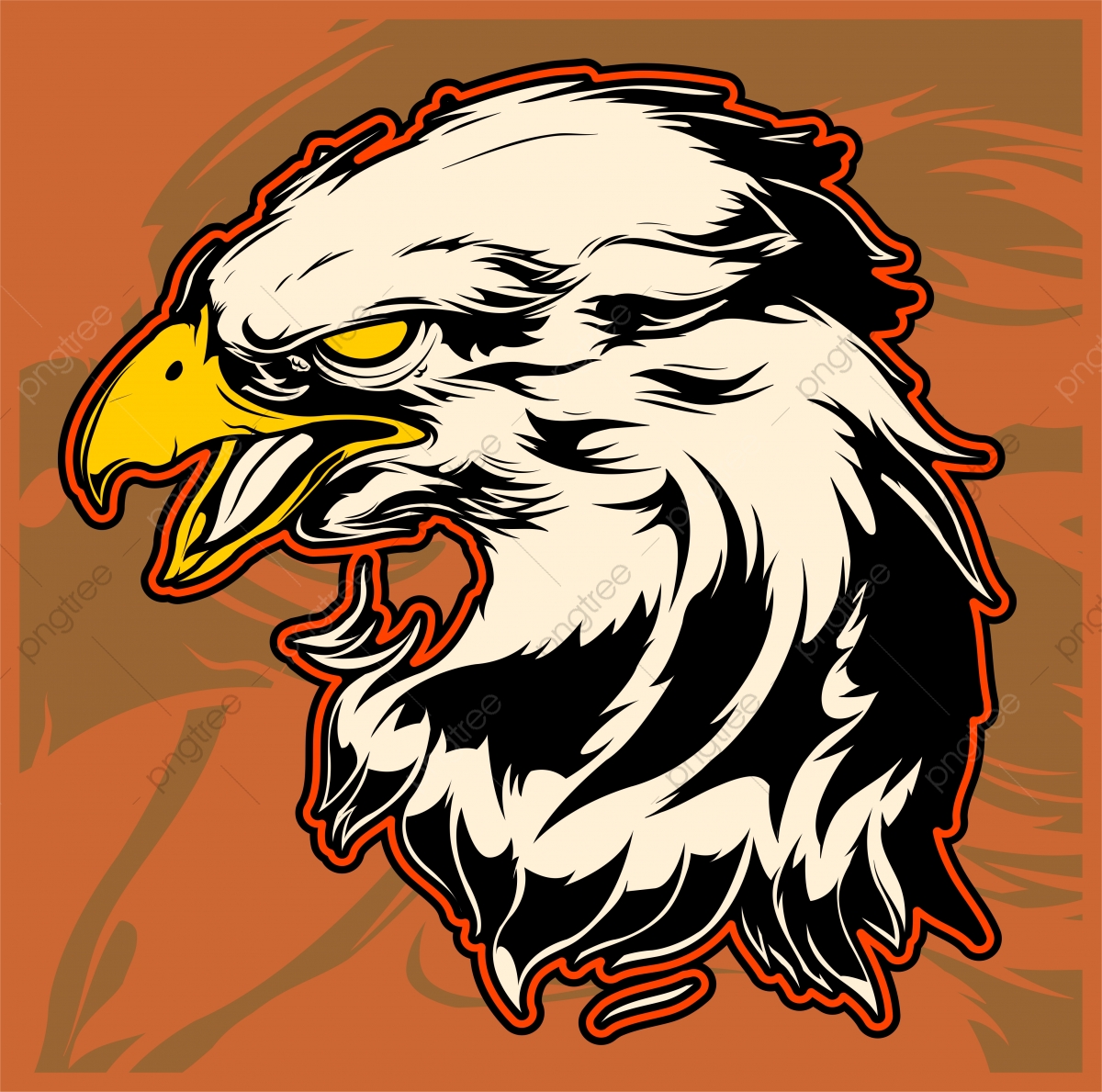 1200x1189 Graphic Head Of A Bald Eagle Mascot Vector Illustration, Eagles