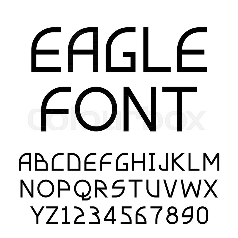 800x800 Eagle Geometric Asymmetric Sans Serif Stock Vector Colourbox