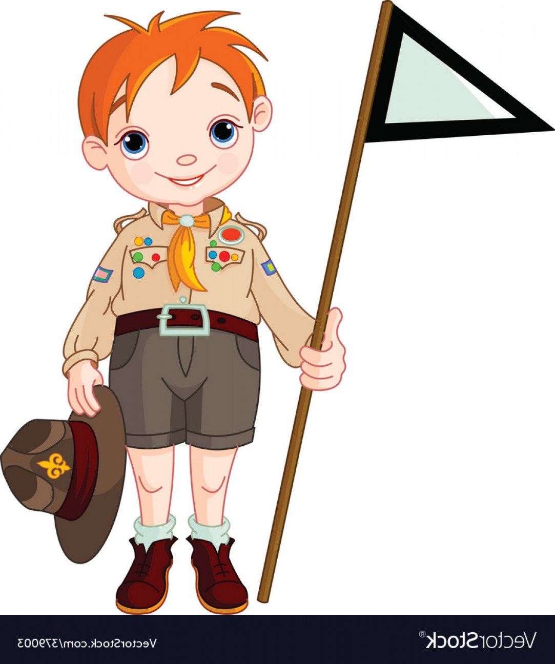 1083x1296 Boy Scout Holding A Flag Vector Geekchicpro