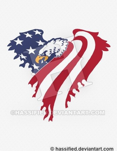 400x515 American Eagle Flag