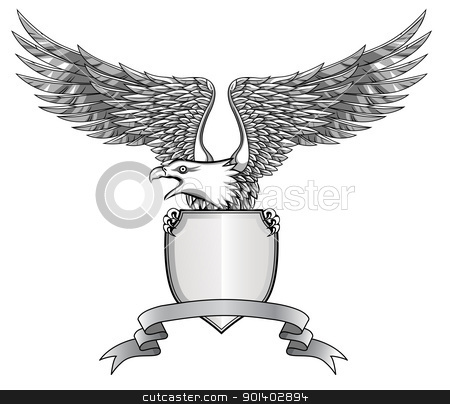 Eagle With Emblem And Shield Stock Vector 450x404 Eagle With Emblem And Shield Stock Vector