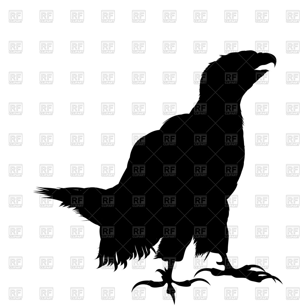 1200x1200 Standing Bald Eagle Silhouette Vector Image Of Plants And Animals