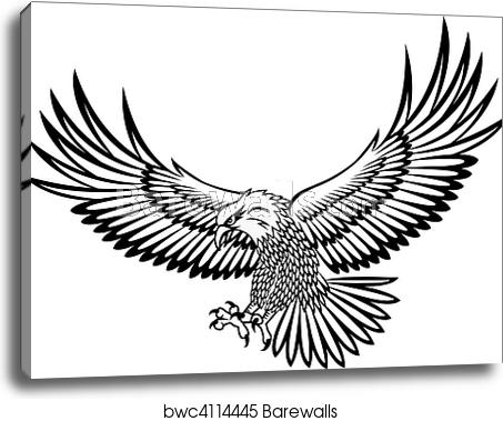 453x379 Eagle Vector, Canvas Print Barewalls Posters Prints