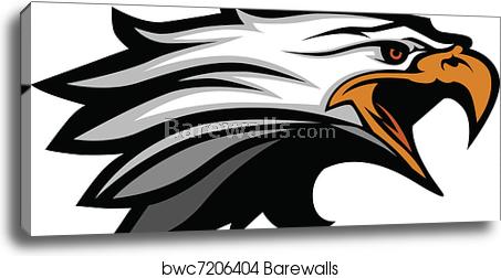 453x252 Mascot Head Of An Eagle Vector Illu, Canvas Print Barewalls