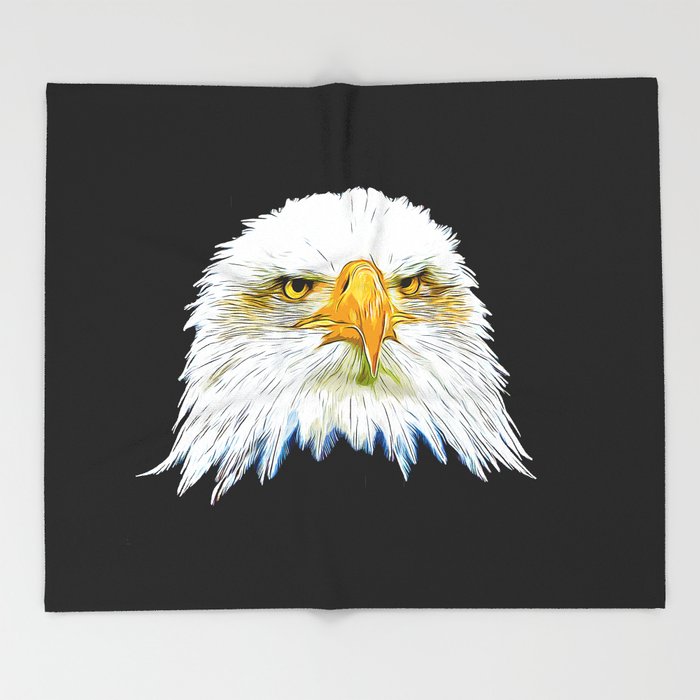 700x700 Bald Eagle Vector Art Throw Blanket