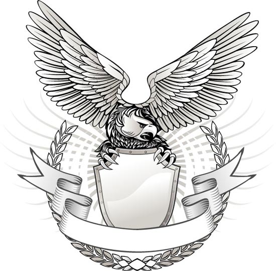 550x540 Creative Eagles Vectors Design