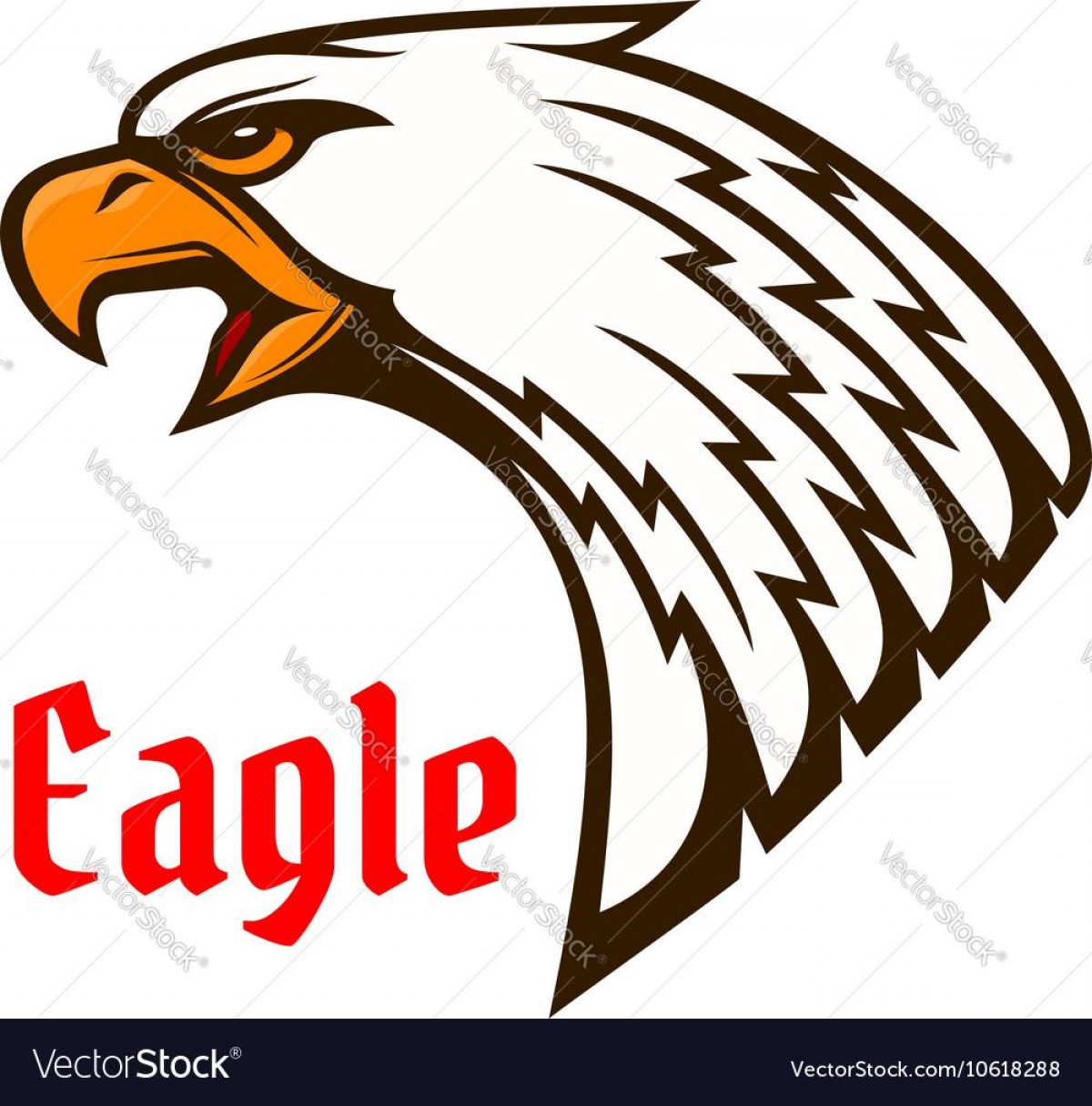 1200x1215 Top Eagle Or Hawk Head Mascot With Screaming Bird Vector Design