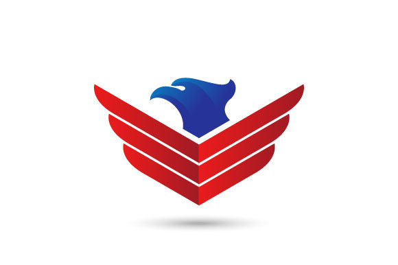 580x386 Eagle Wings Vector Logo Graphic
