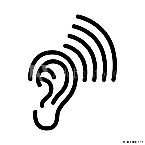 Ear Vector Icon 500x500 Ear Vector Icon