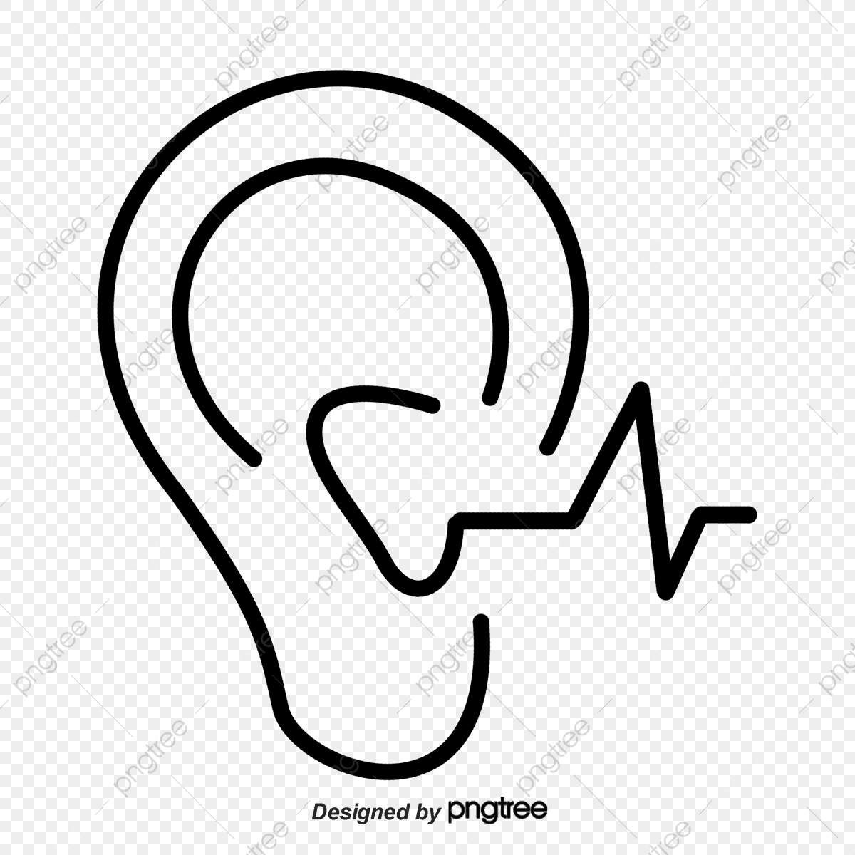 1200x1200 Vector Human Ear Heavy Low Frequency, Human Vector, Ear Vector