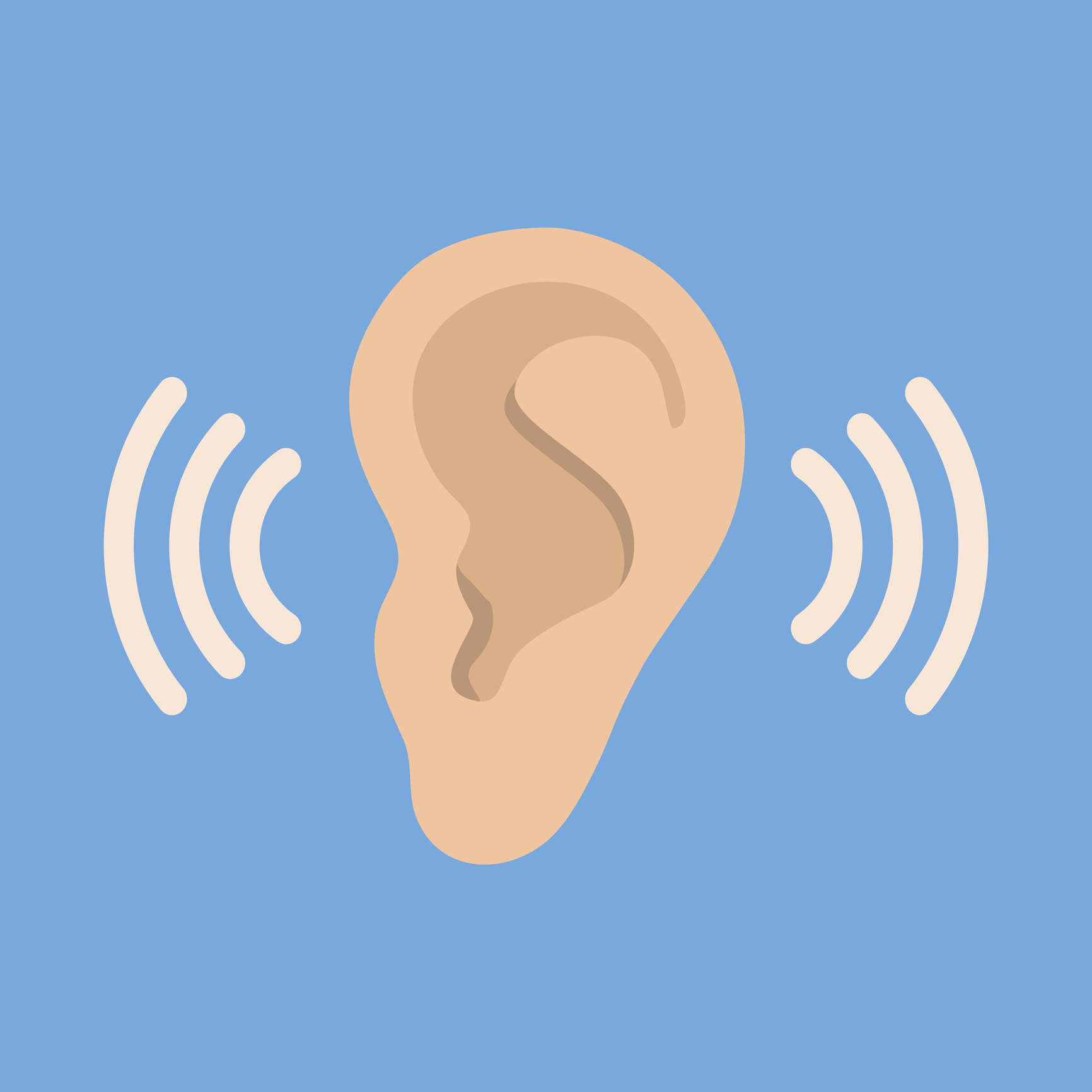 Ear Listen Vector Icon On Blue Background Ear Vector Icon 1732x1732 Ear Listen Vector Icon On Blue Background Ear Vector Icon