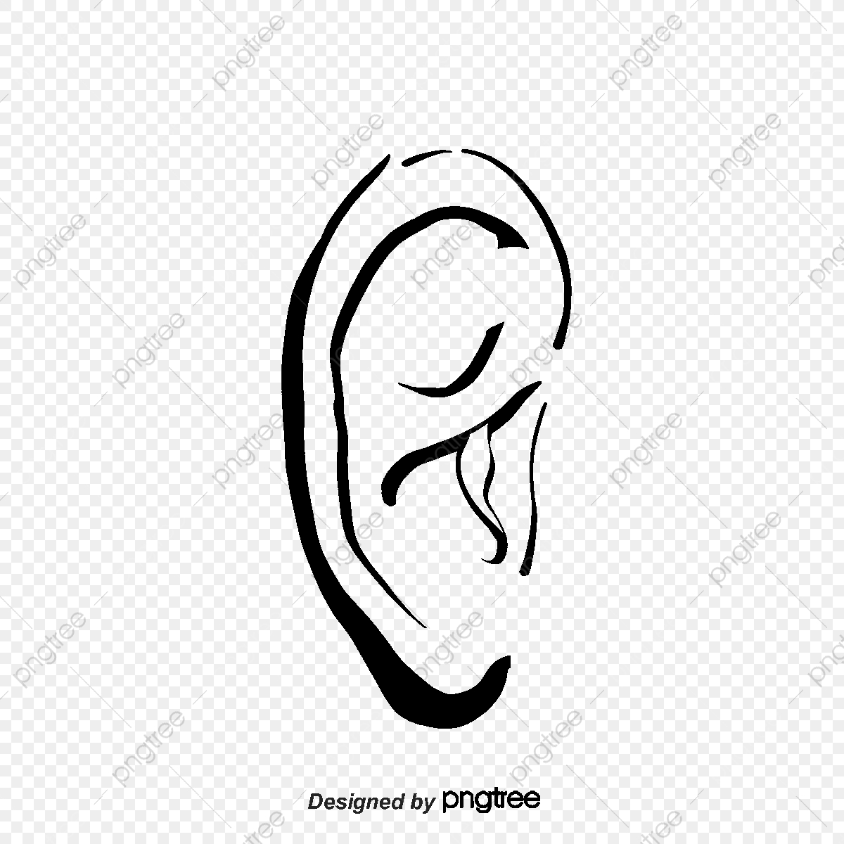 1200x1200 Ear Silhouette, Ear Vector, Silhouette Vector, Vector Png