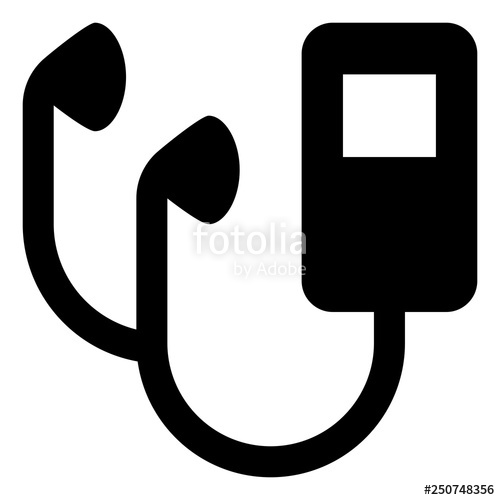 500x500 Player Earbuds Icon Stock Image And Royalty Free Vector