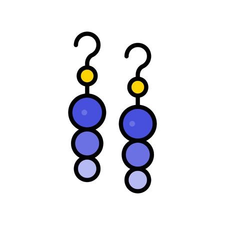 450x450 Earring Vector Icon, Filled Design Editable Outline Royalty Free