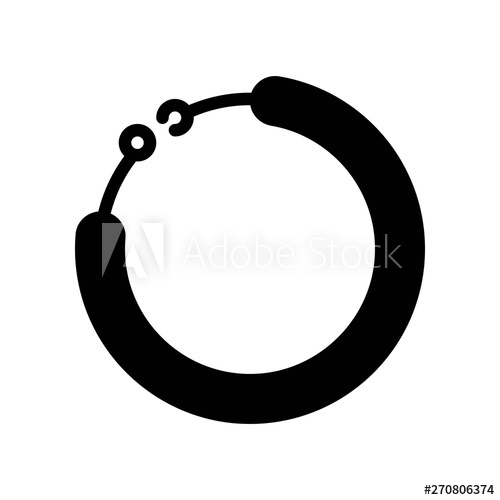 500x500 Earring Vector Illustration, Isolated Solid Style Icon