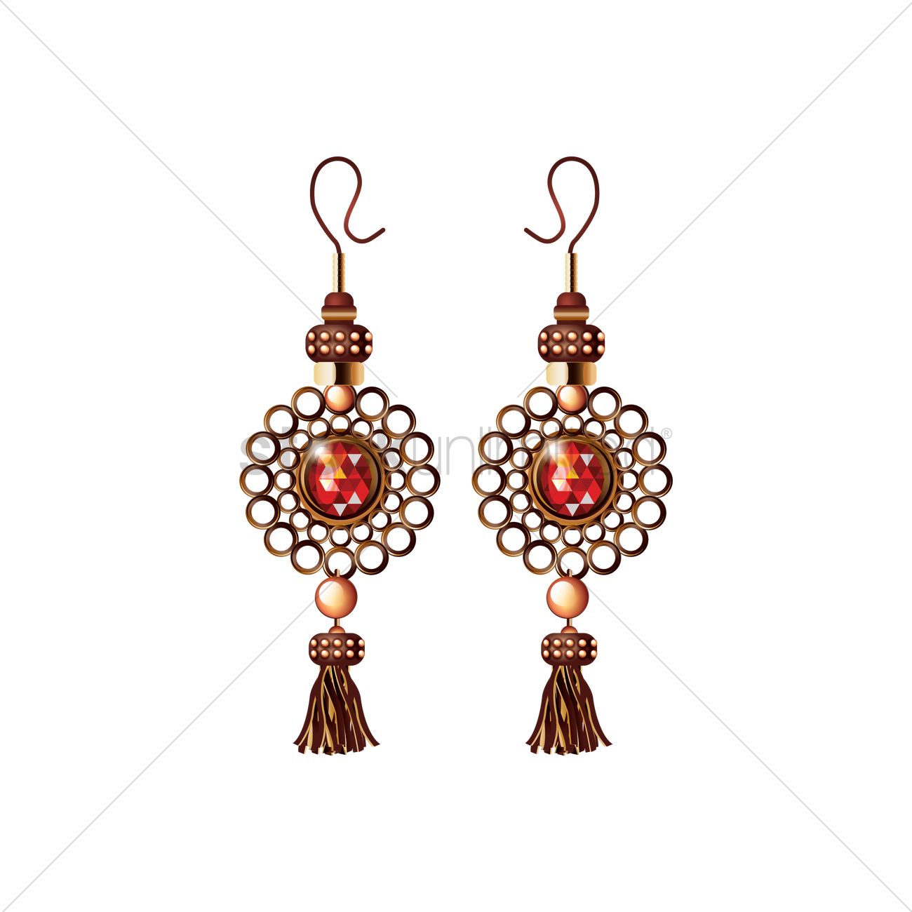 1300x1300 Earrings Vector Image