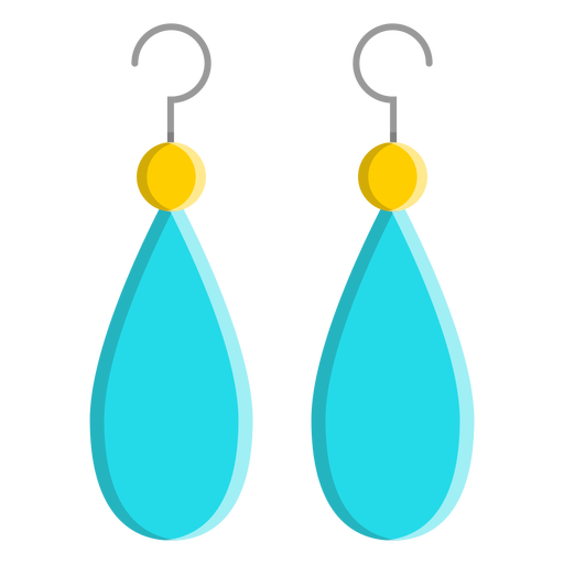 512x512 Blue Dangle Earrings Vector