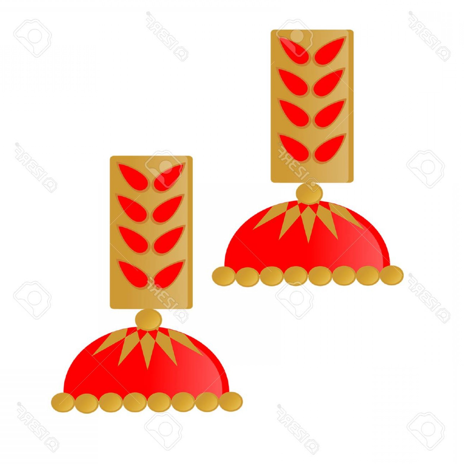 1560x1560 Photostock Vector Indian Jhumka Earring Vector Illustration Soidergi