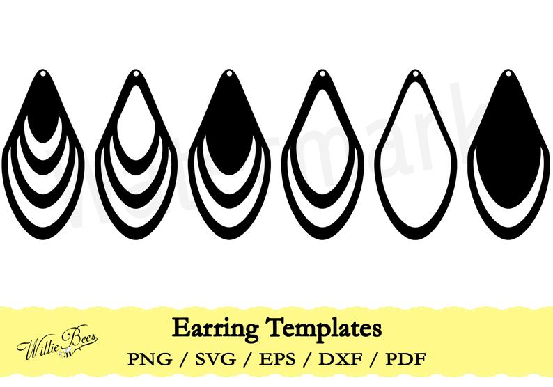 794x556 Tear Drop Earring Template Earring Template Etsy
