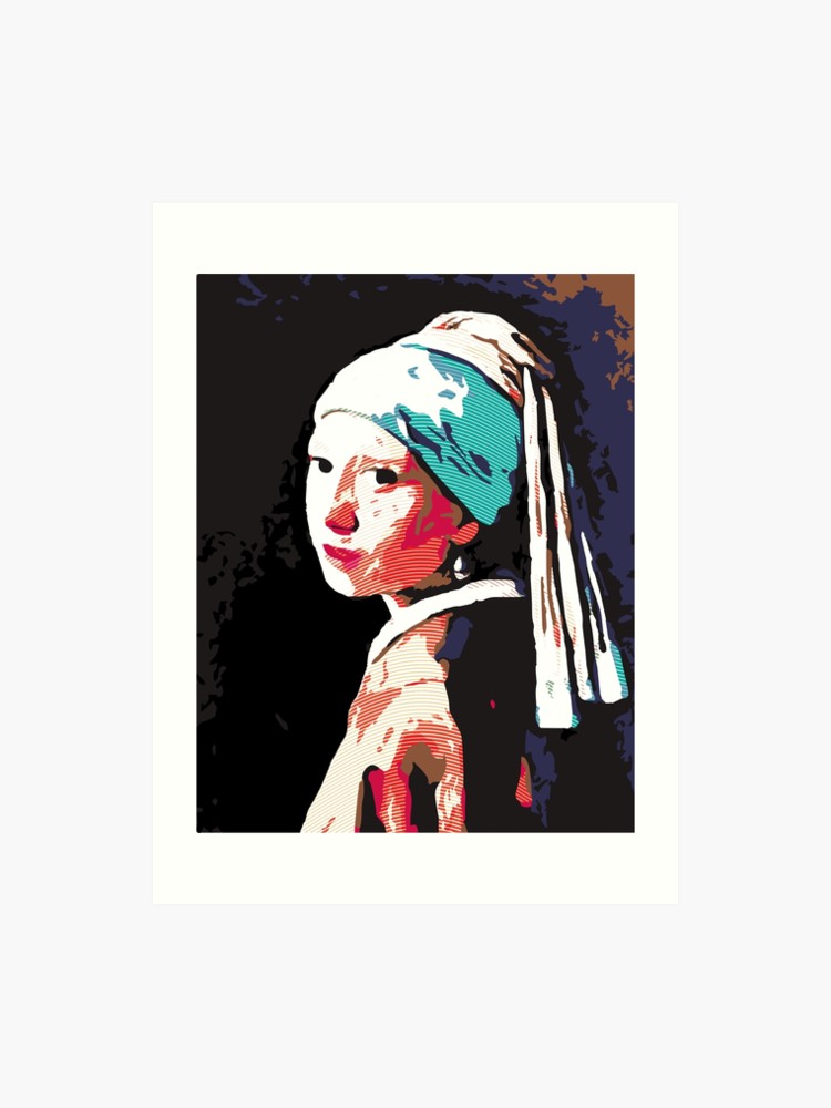 750x1000 The Girl With Pearl Earring Vector Art Art Print