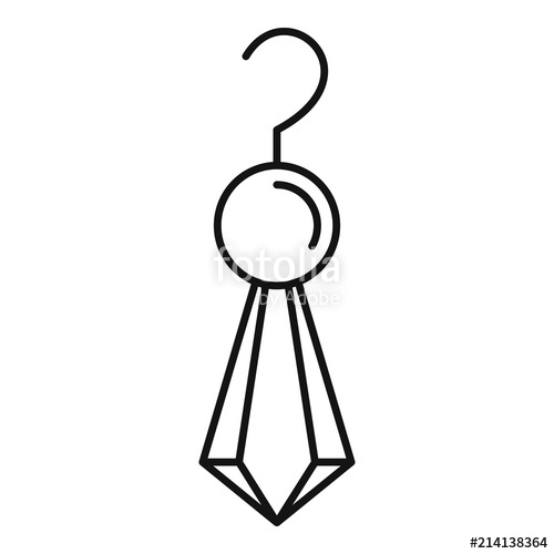 500x500 Diamond Earring Icon Outline Diamond Earring Vector Icon For Web