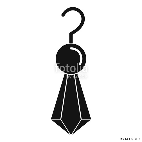 500x500 Diamond Earring Icon Simple Illustration Of Diamond Earring