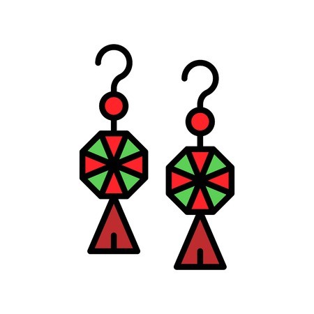 450x450 Diamond Earrings Outline Icon Linear Style Sign For Mobile