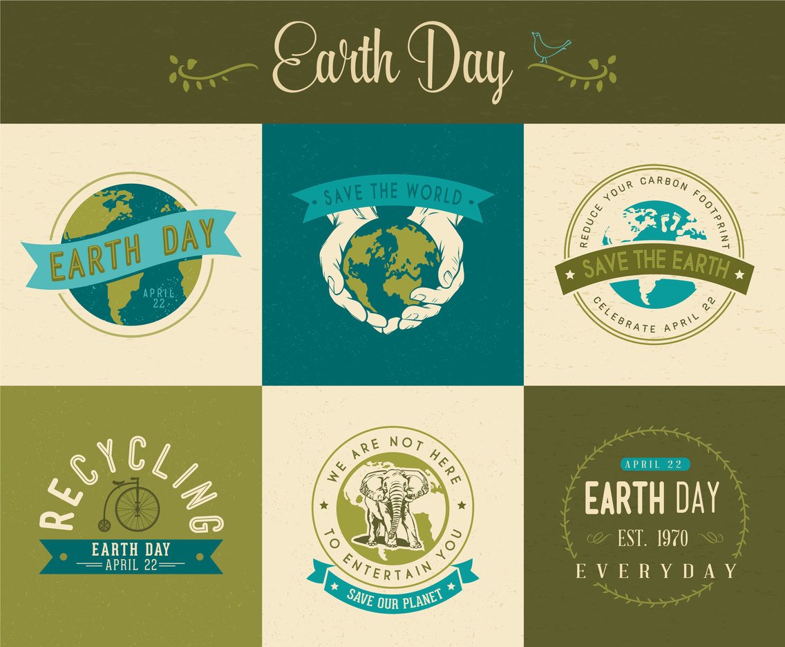 1136x936 Earth Day Vector Labels Vector Art Graphics