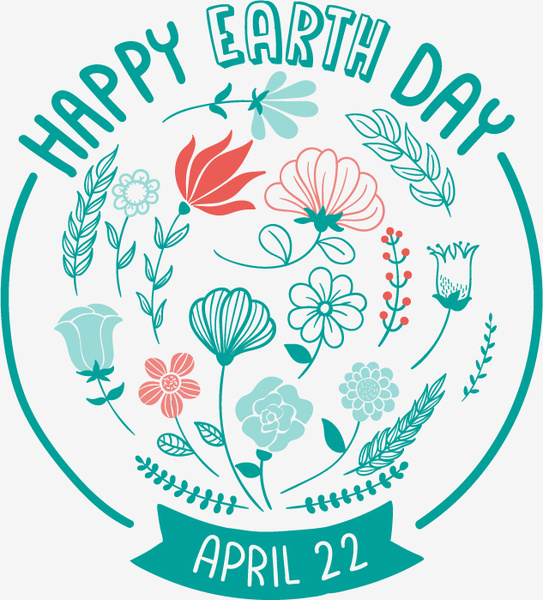 543x600 Earth Day Flower Design Vector Free Vector In Adobe Illustrator