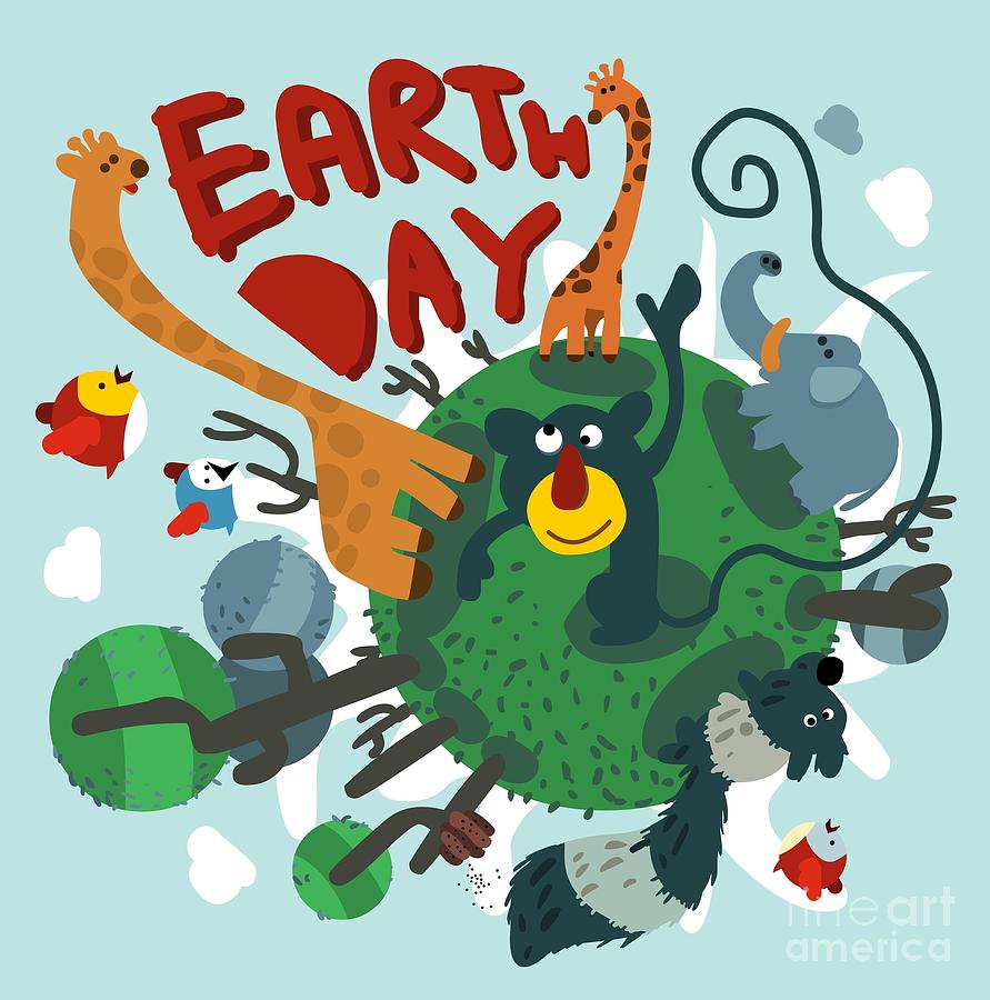 891x900 Mother Earth Day Vector Illustration Digital Art