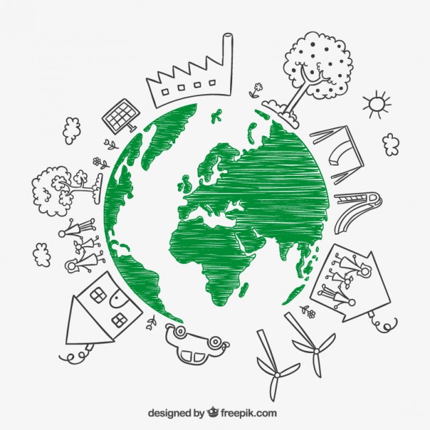 626x626 Sketchy Earth For Earth Day Vector Free Download